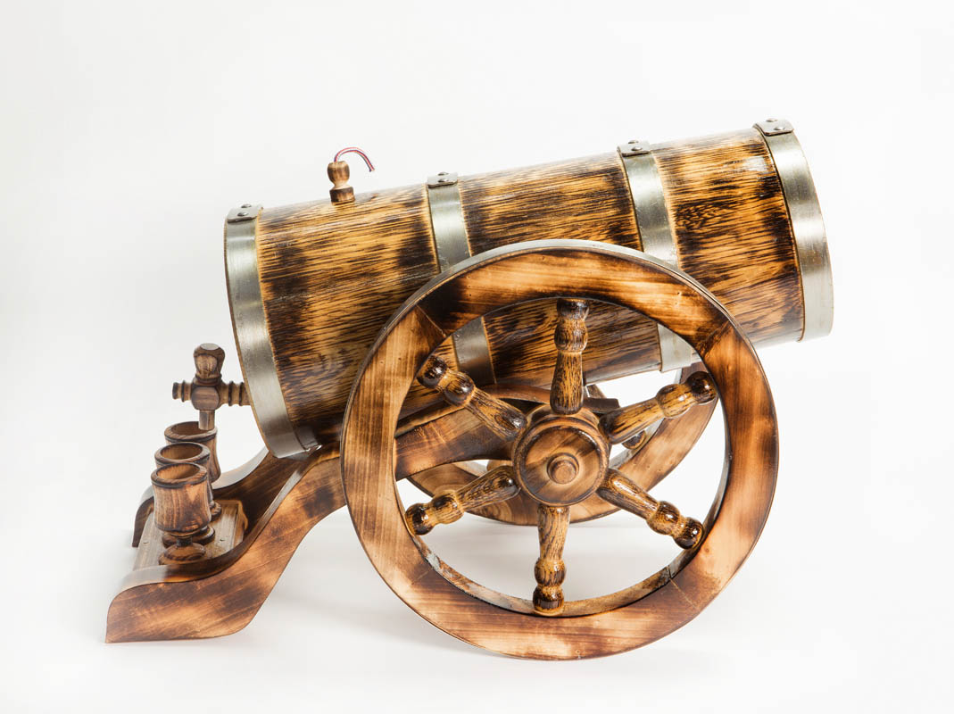 Botte cannone con n°3 bicchieri