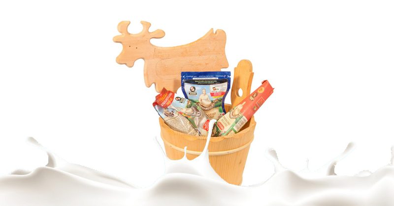 Prodotti caseari espositore secchio