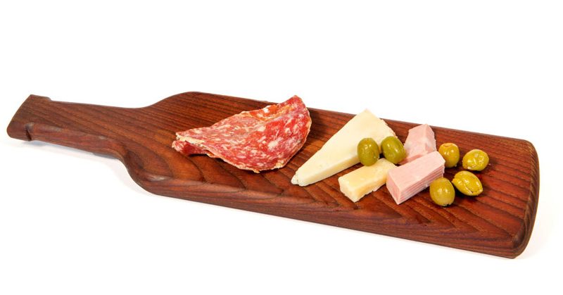 Tagliere degustazione a forma di bottiglia