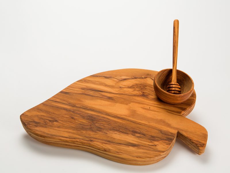 Tagliere foglia con coppina miele